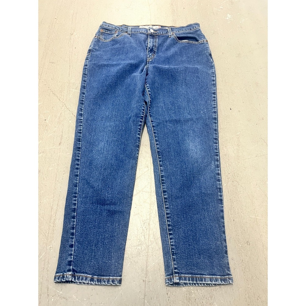 Levis 512 Tapered Jeans Women 14M Blue Denim Stretch Classic Slim Fit Streetwear